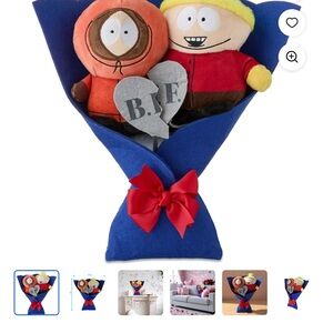 Plush Toy Bouquet with Red and Blue Accents